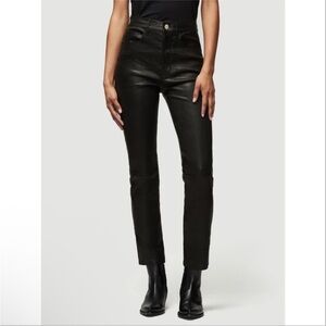 Frame Denim Women's Black Leather Pants